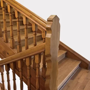 High End Wood Straight Staircase for Luxury Residential Interiors