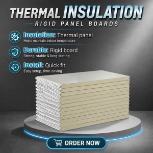 High Humidity Tolerance Pu Sandwich Panel for Roof Flower Market Auction Hall Easy to Clean Surface