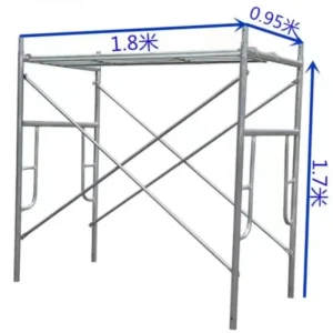 High-Load-Capacity Steel Scaffold Trestle for Outdoor Construction with Powder-Coated Ladder Design