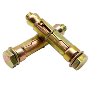 High Load Capacity Three Piece Expansion Anchor Bolt Heavy Duty Tri Bolt Fastener Hex Head Galvanized TiCN Coated Steel M10