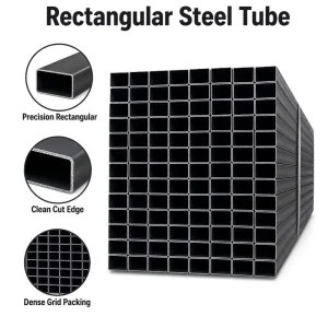 High Precision Black Annealed Rectangular Steel Tube 30x40x1.0mm For Nightstand Frame