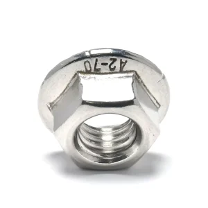 High Precision Stainless Steel A2 70 DIN6923 Anti Rust M4 M5 M6 Serrated Flange Nut for Automation Equipment Assembly