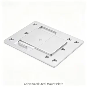 High Precision Stamped CNC Machined Galvanized Steel Custom Machining Mount Plate Multi Holes Anti Corrosion