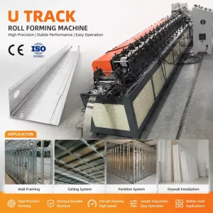 High Precision U Track U Channel Steel Profile Roll Forming Machine for Roof Use High Safety Gear Components