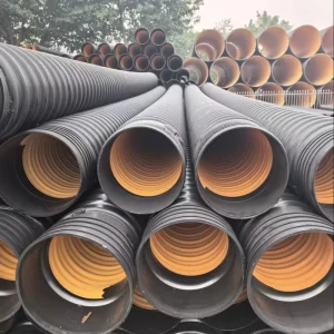High Pressure Flexible Industrial Drainage Pipe HDPE Steel Belt Reinforced Spiral Corrugated Pipe