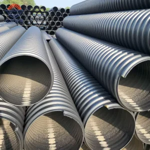 High Pressure Flexible Industrial Drainage Pipe HDPE Steel Belt Reinforced Spiral Corrugated Pipe