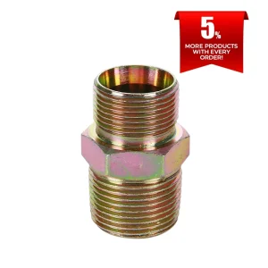 High Pressure Hex Nipple BSPP NPT Thread Double Male Hydraulic Truck Air Brake Pipe Fitting Adapter for Commercial Vehicle