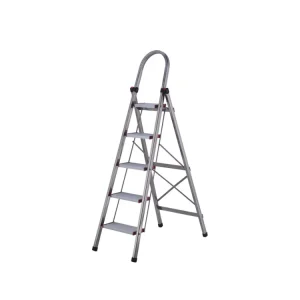 High Quality 5 Steps Safe and Stable High Steel Ladder with Semicircle Handrail AP 3305