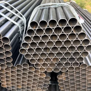 High Quality ASTM A53 BS 1387 Welded Round Steel Pipe Carbon Steel Tube for Fluid Transport in Stock