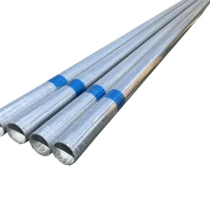High Quality Gi Pipe Galvanized Scaffold Tube 6m Round Cattle Fence Post Steel Pipe En39 BS1139 Tested with Cutting Service
