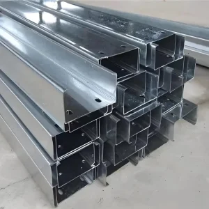High Quality Heavy C-Beam Steel Hot Dip Galvanized C Section Iron Beam Building Materials with Welding Service