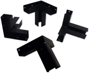 High Quality Heavy Duty Sheet Metal Fabrication Powder Outdoor Fence Square Steel Metal Pergola Brackets 4 Way