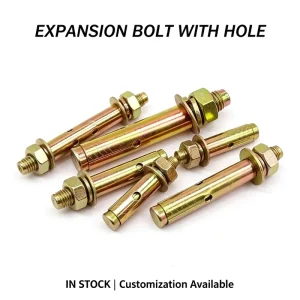 High Quality Hot Dipped Galvanized Color Zinc Plated Carbon Steel Expansion Bolt for Concrete Application Full Size Stock
