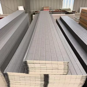 High Quality Lightweight Eco Friendly Decorative Exterior Metal Siding Waterproof Outdoor Wall Panel Polyurethane Sandwich
