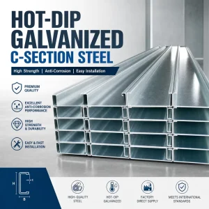 High Quality Material ASTM Standard Pre galvanized Uni Strut Brackets Hot Rolled U Beam Stainless Steel C Channel Steel