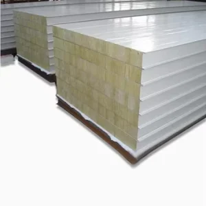 High Quality Modern Rock Wool Sandwich Panel for Warehouse Use Fireproof B1 Thermal Insulation Soundproof Construction