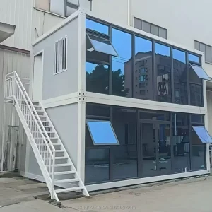 High Quality Portable Security Booth Guard House Modular Glass Wall Prefabricated Cabin for Luxury Residential and Factory