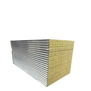 High Quality Rosewool Modern Rock Wool Sandwich Panel Insulation Warehouse Use Fireproof B1 Heat Sound Insulation Multiple