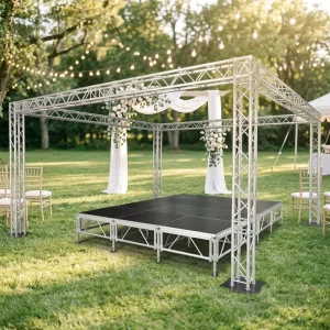 High Quality Steady Square Aluminum Stage Spigot Truss for Events Concerts Outdoor Use TUV Certified Portable 500kg Load