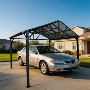 High Quality Steel Carport Metal Car Shelter Heavy Duty Parking Shed Garage with Easy Assembly Design for Home Backyard Storage