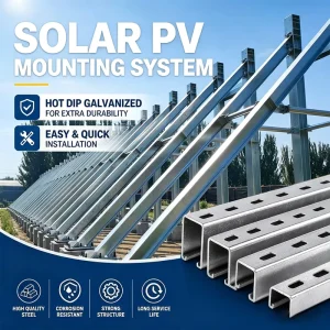 High Quality Waterproof Solar Support Frame Zinc&hot-dip Galvanized Magnesium Solar Panel Mounting Bracket