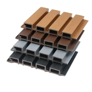 High Quality Wood-Plastic PVC Composite Wall Panels Notched Exterior Interior Decoration Waterproof Farmhouse Modern