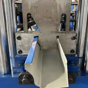 High Speed Rain Gutter Half Stainless Steel Roll Forming Machine Used Roof Tile Industries PLC Control System Bearing Components