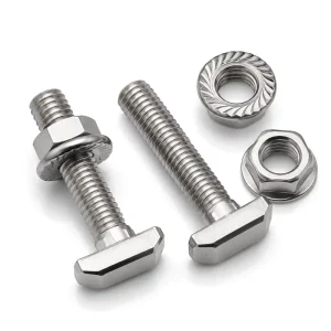 High Stability Class 8 Plain Aluminium SUS304 Photovoltaic Structure T Slot Bolt Washer Nut Assembly