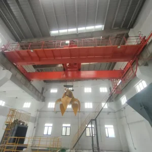High Standard QZ Type 16Ton 20Ton Grab Overhead Crane Double Beam Bridge Crane with Grab Span 10.5M 31.5M