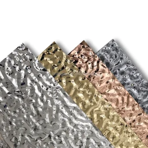 High Strength CL296 Customized Architectural Decoration 316 Colored Wall Panels Water Ripple Stainless Steel Sheet