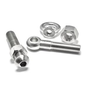 High Strength Carbon Steel Machined Eye Bolt with Matching Hex Nut for Heavy Duty Structural Lifting