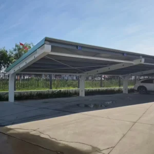 High Strength Carbon Steel Structure Solar PV Carport Customizable Photovoltaic Carport