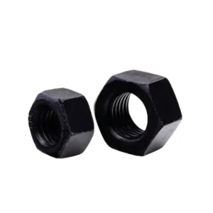 High Strength M5 M6 M8 M10 M12 M16 M20 M24 M27 M30 8.8 Grade Carbon Steel Blackened Hexagon Nuts