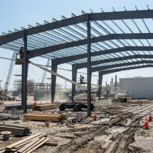 High Strength Prefabricated Bulk Goods Warehouse Steel Truss Structure