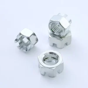 High Strength Slotted Lock Nut Carbon Steel Castle Nut with Zinc Plated Finish Stainless Steel Hex Nuts