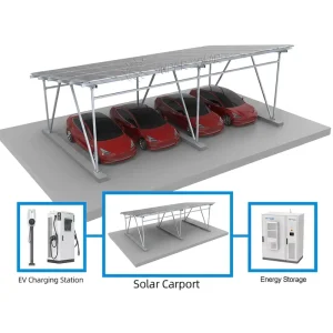 High Strength Solar Carport System Waterproof PV Carport Mounting Structure Complete Solar Carport Solution