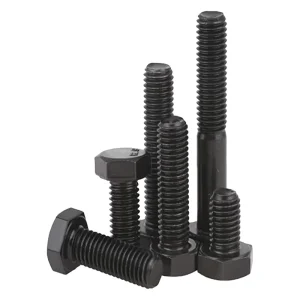 High Strength Steel Hex Head Bolts Carbon Steel Grade 8.8 Black Finish UNF Thread Customized OEM