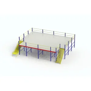 High Strength Steel Mezzanine Rack System 8 Layers Corrosion Protection for Organized Bulk Storage Effectively Utilizing