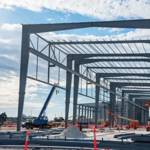 High Strength Steel Structure Workshop and Galvanized Steel Warehouse for Heavy Machinery