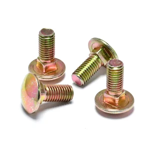 High Strength Yellow Zinc Plated Carriage Bolt with Square Neck for Construction Use
