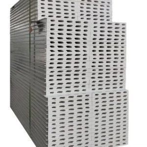High Temperature Resistant Rock Wool Sandwich Panel with Metal Surface for Warehouse Walls Chinese Design