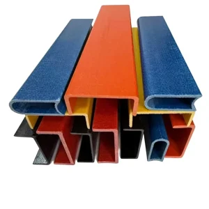 High Tensile Fiberglass Pultruded Profiles FRP Ladder Beam Profiles UV Resistant Insulation Fiberglass Ladder Component Profiles