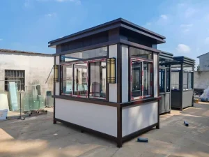 Hongqi Guard Post 1020 Chinese Design Outdoor Portable Prefabricated Steel Structure Square Security Booth