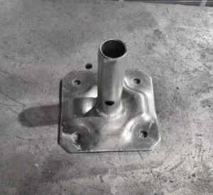 Hot-DIP Galvanized Base Plate for Layher Ringlock Scaffolding System Ledger Standard Plank