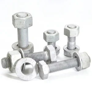 Hot Dip Galvanized ASTM A325 Hex Bolts 16mm Length M10 Size Stainless Finish Carbon Steel Material Hex Head Type Steel Structure