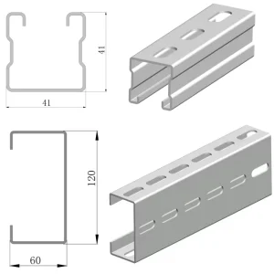 Hot Dip Galvanized Carbon Steel C Profile Solar Mounting Structure for PV Ground Racking System