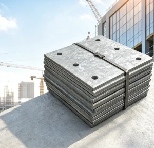 Hot-Dip Galvanized Carbon Steel Embedded Anchor Base Plate, Elongated Hole
