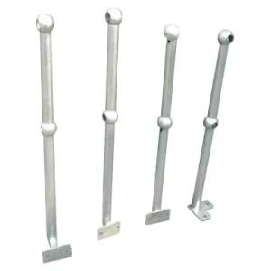 Hot Dip Galvanized Carbon Steel Metal Railing Pipe and Stanchions Industrial Project Handrail