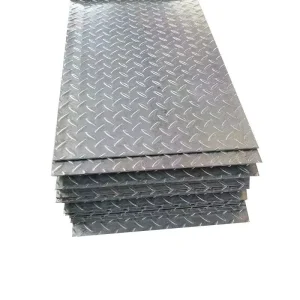 Hot Dip Galvanized Checkered Steel Plate Anti Slip Tread Plate for Industrial Floor and Stairs