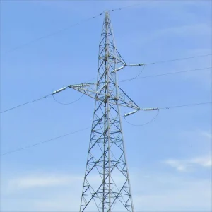 Hot Dip Galvanized Electric Steel Pylon Self Supporting 4 Leg Lattice Angular Transmission Tower for Overhead Power Line